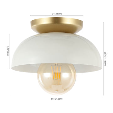 Paulina Classic Industrial Iron LED Flush Mount - JONATHAN Y